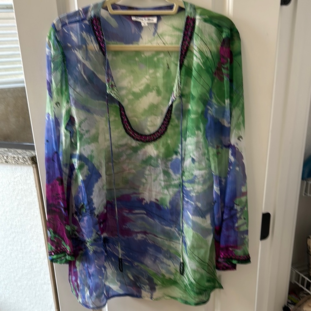 Green and Blue Graphic Cover Up